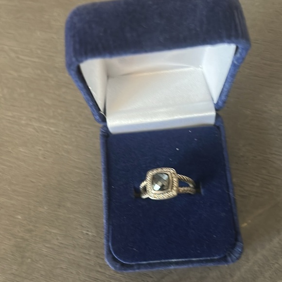 David Yurman Petite Albion Black 7mm Hematite Diamond Sterling Silver - Picture 2 of 9